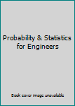 Paperback Probability & Statistics for Engineers Book