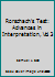 Rorschach's Test: Advances in Interpretation, Vol. 3 0808900382 Book Cover