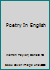 Poetry In English B00128X98E Book Cover