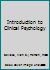 Introduction to Clinical Psychology 0195026411 Book Cover