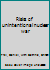 Risks of Unintentional Nuclear War 9290450037 Book Cover