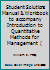 Student Solutions Manual & Workbook to accompany Introduction to Quantitative Methods for Management ( 0873934504 Book Cover