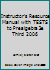 Instructor's Resource Manual with TESTS to Prealgebra 3e Third 2006 0131491261 Book Cover