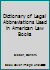 Dictionary of legal abbreviations used in American law books 0930342968 Book Cover