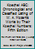 Koechel ABC: Chronological and Classified Listing of W. A. Mozart's Works by Their Koechel Numbers: Fifth Edition B005N0JSH8 Book Cover