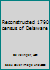 Reconstructed 1790 census of Delaware B0007FS41A Book Cover