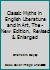 Classic Myths in English Literature and in Art, The - New Edition, Revised  &  Enlarged B00JYJ699E Book Cover