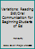 Variations: Reading Skill/Oral Communication for Beginning Students of Esl 0139405038 Book Cover