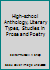 High-school Anthology, Literary Types, Studies in Prose and Poetry B000W4GR1U Book Cover