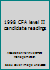 1998 Cfa Level II Candidate Readings 1879087871 Book Cover
