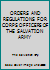ORDERS AND REGULATIONS FOR CORPS OFFICERS OF THE SALVATION ARMY B000IINAI8 Book Cover