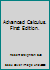Advanced Calculus. First Edition. B0000CJWMI Book Cover
