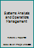 Systems Analysis and Operations Management 067509514X Book Cover