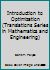 Introduction to Optimization (Translations Series in Mathematics and Engineering) 0911575146 Book Cover