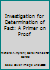 Investigation for Determination of Fact: Primer on Proof 0534093485 Book Cover