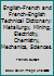English-French and French-English Technical Dictionary: Metallurgy, Mining, Electricity, Chemistry, Mechanics, Sciences. B00DA9FKJE Book Cover