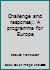 Challenge and response: A programme for Europe; B0006CAGFG Book Cover