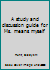 A study and discussion guide for Ms. means myself B0006XIHK6 Book Cover