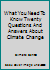 What You Need To Know Twenty Questions And Answers About Climate Change 1933798408 Book Cover