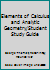 Elements of Calculus and Analytic Geometry/Student Study Guide 0201223058 Book Cover