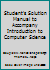 Student's Solution Manual to Accompany Introduction to Computer Science 0314525009 Book Cover