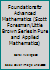 Foundations for Advanced Mathematics (Scott Foresman/Little Brown Series in Pure and Applied Mathematics) 0673381528 Book Cover