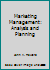 Marketing Management: Analysis and Planning B000M1MXPM Book Cover