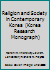 Religion and Society in Contemporary Korea (Korea Research Monograph) 1557290555 Book Cover