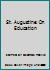 St. Augustine: On Education B001AZN31M Book Cover