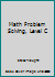 Steck-Vaughn Math Problem Solving: Student Edition Level C 0817275924 Book Cover
