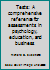 Tests: A comprehensive reference for assessments in psychology, education, and business 0961128615 Book Cover