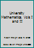 University Mathematics. Vols I and II B00G49YZX4 Book Cover