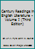 Century Readings in English Literature - Volume I B00BAHLAB0 Book Cover