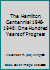 The Hamilton Centennial 1846-1946: One Hundred Years of Progress B001JE7D2Y Book Cover