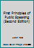 First Principles of Public Speaking B001TFDVKG Book Cover