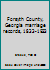 Forsyth County, Georgia marriage records, 1833-1933 B0006R9AA8 Book Cover