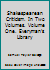 Shakespearean Criticism. In Two Volumes. Volume One. Everyman's Library B007UPCC4A Book Cover