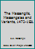 The Massengills, Massengales and Variants, 1472-1931. 0740455311 Book Cover