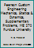 Pearson Custom Engineering Mechanics, Statics & Dynamics, Supplementary Problems, ME 270 Purdue University 055822735X Book Cover