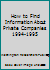 How to Find Information about Private Companies 1563650452 Book Cover