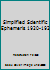 Simplified Scientific Ephemeris 1920-192 B000SEHX6M Book Cover