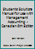 Students' Solutions Manual for use with Management Accounting - Canadian 6th Edition 0176405712 Book Cover