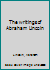 The writings of Abraham Lincoln B0008766V2 Book Cover