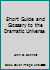 Short Guide and Glossary to the Dramatic Universe 0900306033 Book Cover
