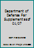 Department of Defense FAR Supplement as of January, 2007 (DFAR) 0808016083 Book Cover