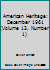 American Heritage: December 1961 (Volume 13, Number 1) B000MOLMFG Book Cover
