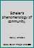 Scheler's phenomenology of community, B0006BSPBO Book Cover