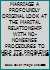 THE MIRACLE OF MARRIAGE A PROFOUNDLY ORIGINAL LOOK AT THE MARITAL RELATIONSHIP WITH NO-NONSENSE PROCEDURES TO HELP ITS PROBLEMS B003YEYVFY Book Cover