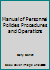 Manual of Personnel Policies Procedures and Operations 0866042121 Book Cover