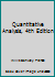 Quantitative Analysis, 4th Edition B00SFSVLGQ Book Cover